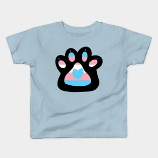 Transgender paw print Kids T-Shirt